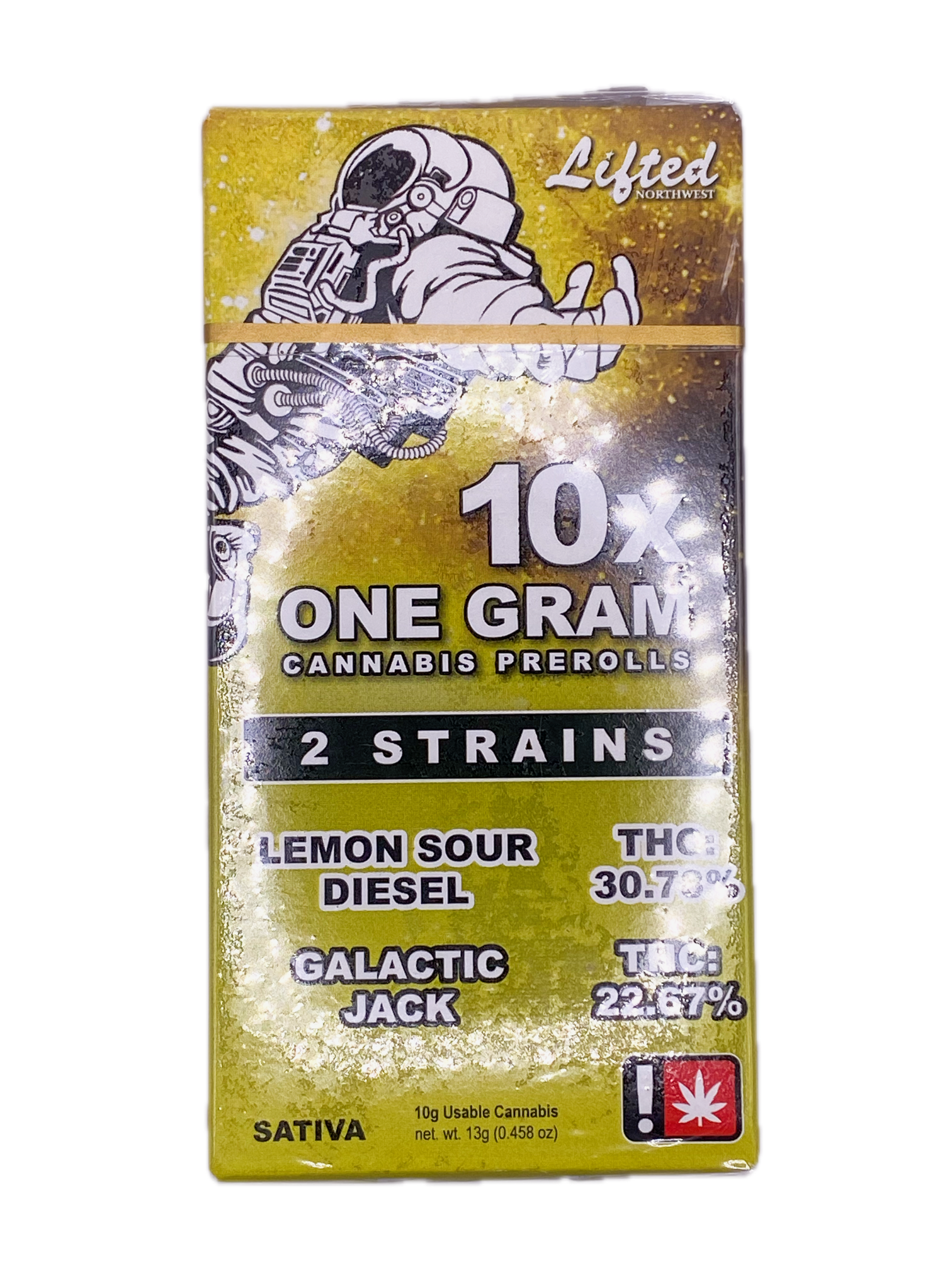Photograph of product: LIFTED - PREROLL - 10PK - Oui'd - LEMON CITY DIESEL & GALACTIC JACK