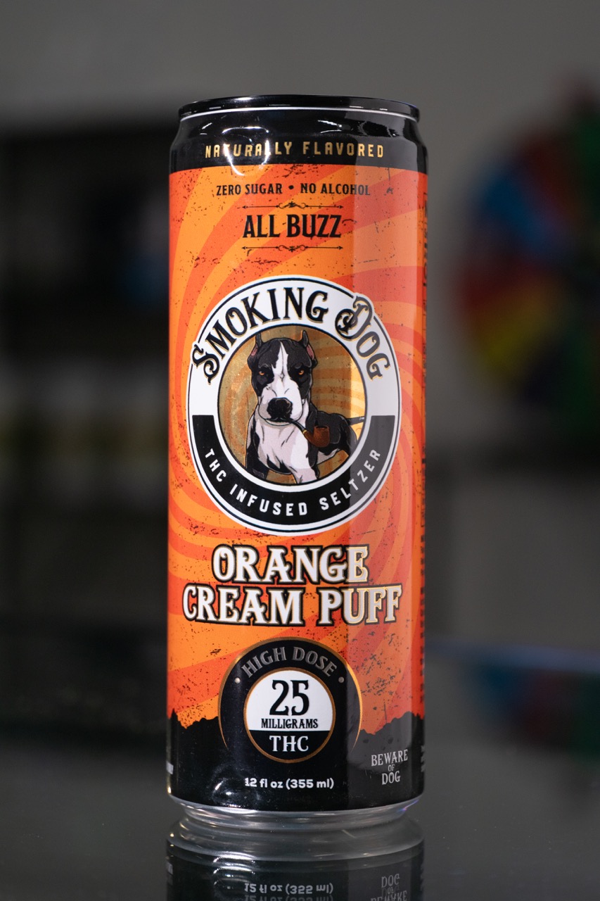 Photograph of product: SMOKING DOG - TH-oui SELTZER 25mg - ORANGE CREAM PUFF