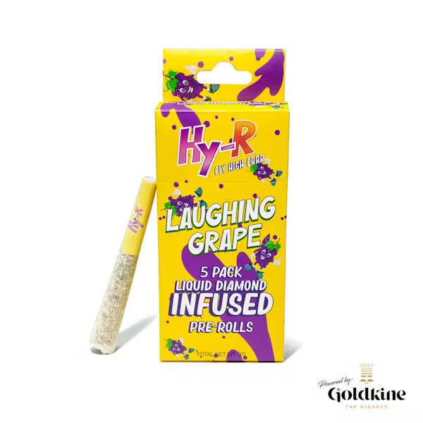 Photograph of product: Hy-R - .6g Pre Roll - 5pk Laughing Grape