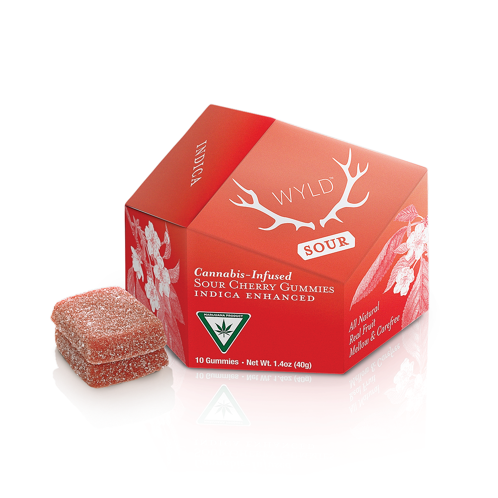 Photograph of product: Sour Cherry Oui'd 100MG TH-oui 10-Pack Gummies, Wyld (Taxes Included)