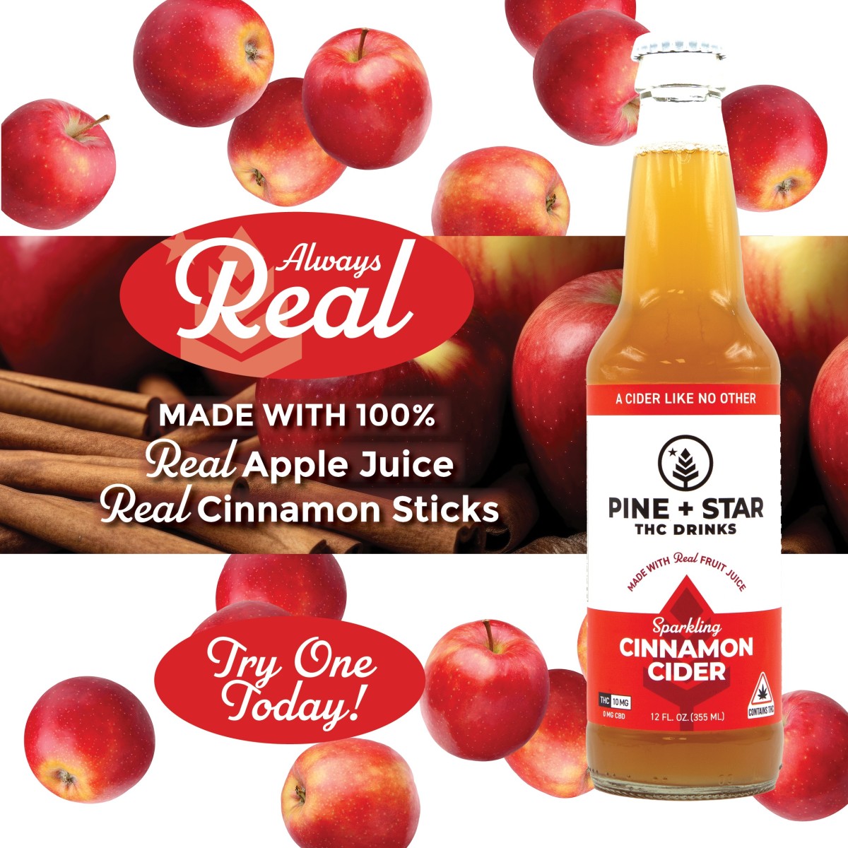 Photograph of product: Pine & Star - Cinnamon Cider 10MG