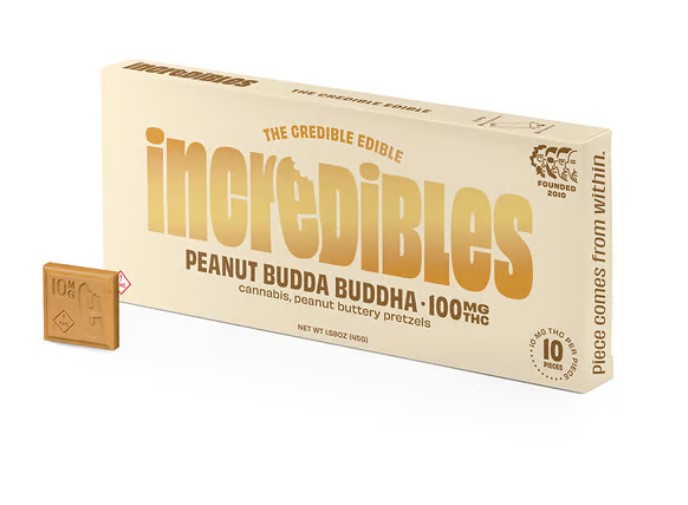Photograph of product: Incredibles | Peanut Budda Buddha | 10mg/10pk Chocolate