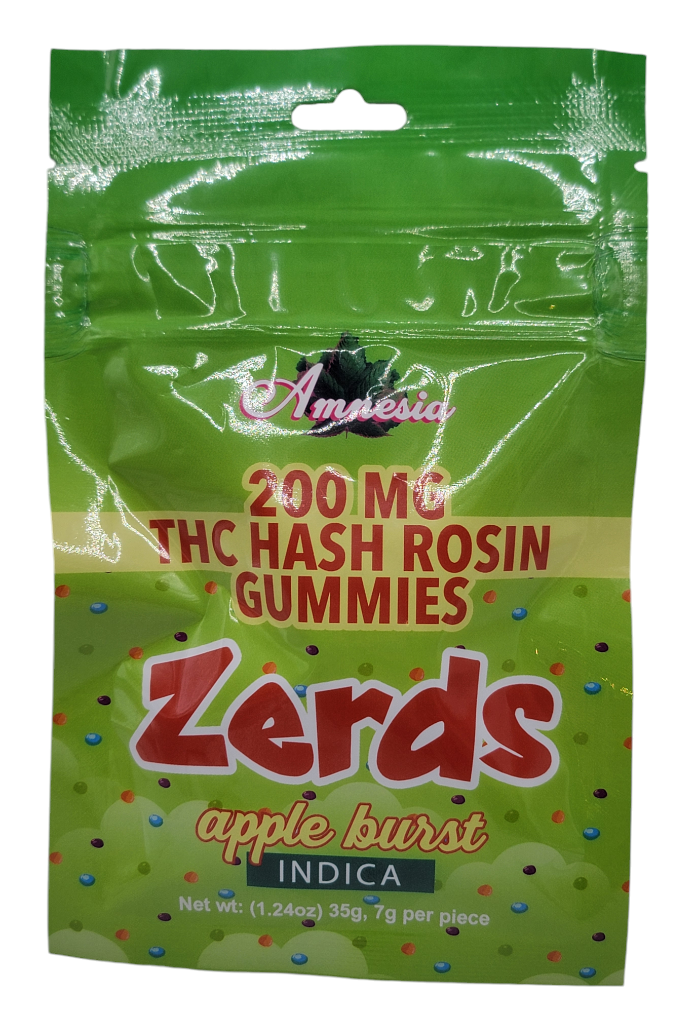 Photograph of product: Amnesia Zerds Banana Split au chocolat Rosin Gummies 200mg Rec