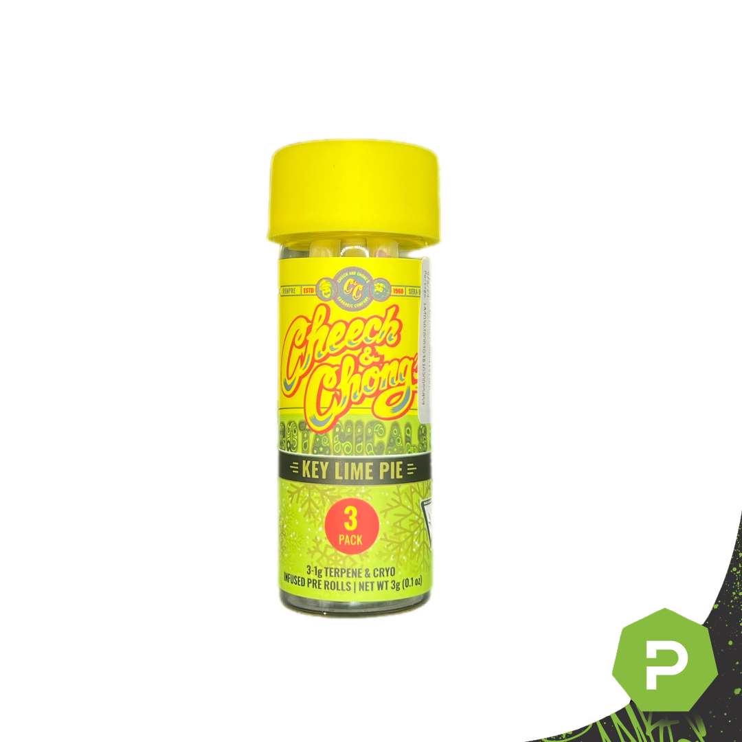 Photograph of product: Cheech n Chong | 3pk Infused Prerolls | Key Lime Pie
