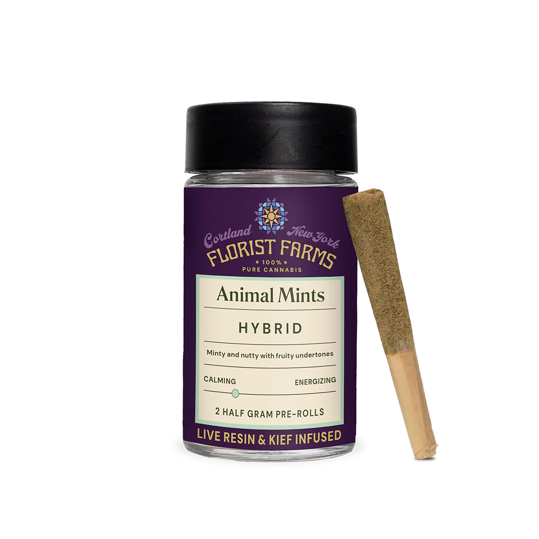 Photograph of product: 2-Pack Live Resin & Kief Infused Pre-Rolls - Animal Mintz