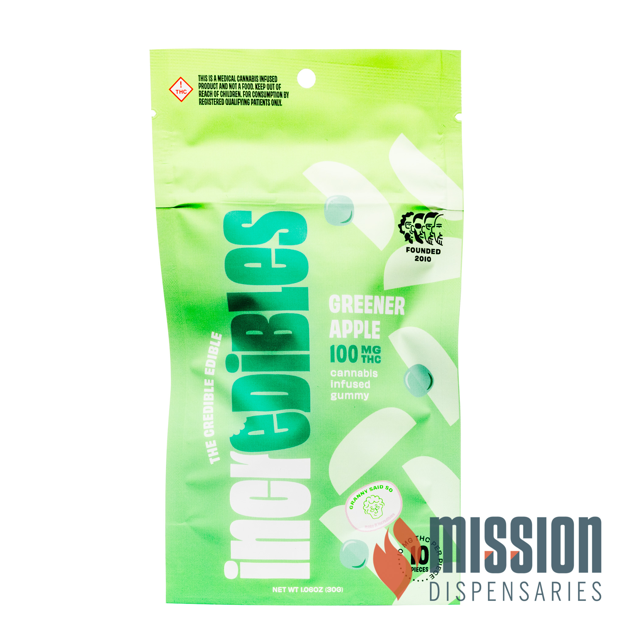 Photograph of product: Gummies | Incredibles | Greener Apple [4pk]