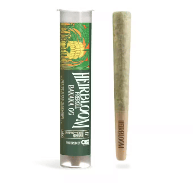 Photograph of product: Heirbloom - Banana OG (IH) Pre-Roll | Heirbloom by CBX - .75g - 