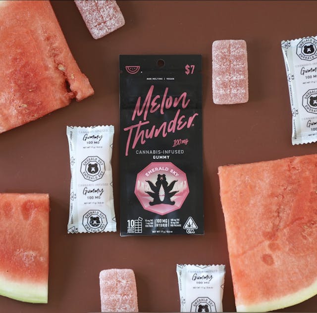 Photograph of product: Melon Thunder | 100mg Single Gummy
