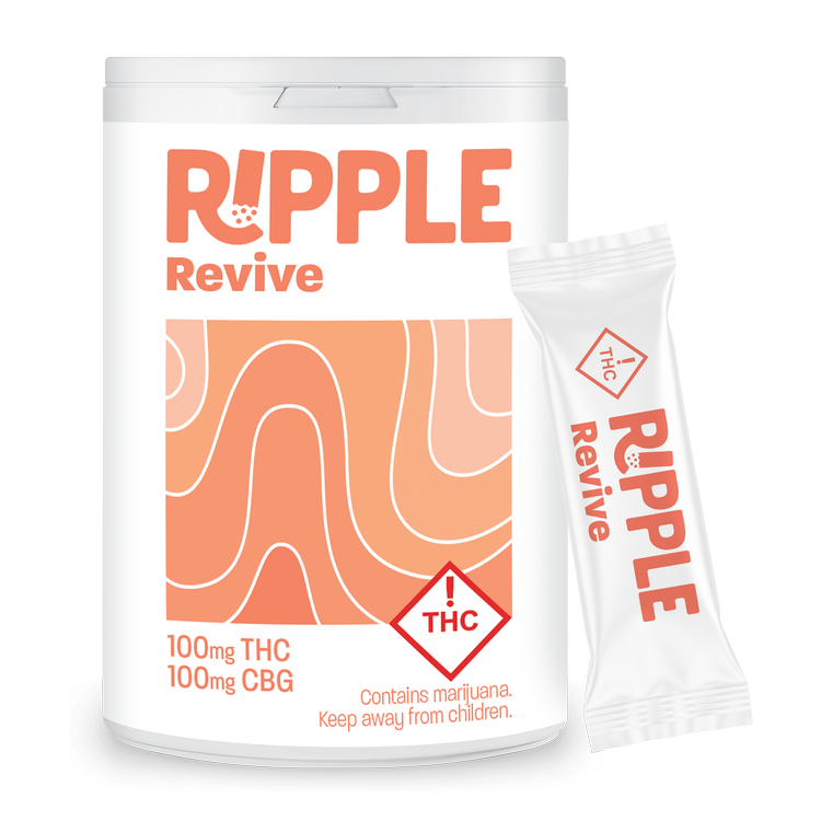 Photograph of product: Ripple | 1:1 Thc/Cbg Quick Dissolve Powder Revive  |  | 100mg