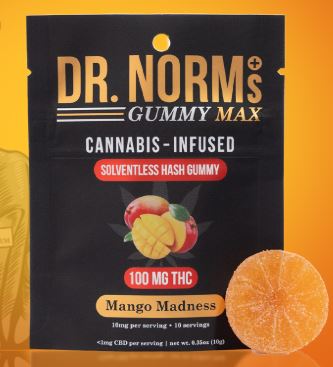 Photograph of product: MAX MANGO MADNESS SINGLE [H] au chocolat GUMMY - 100 MG