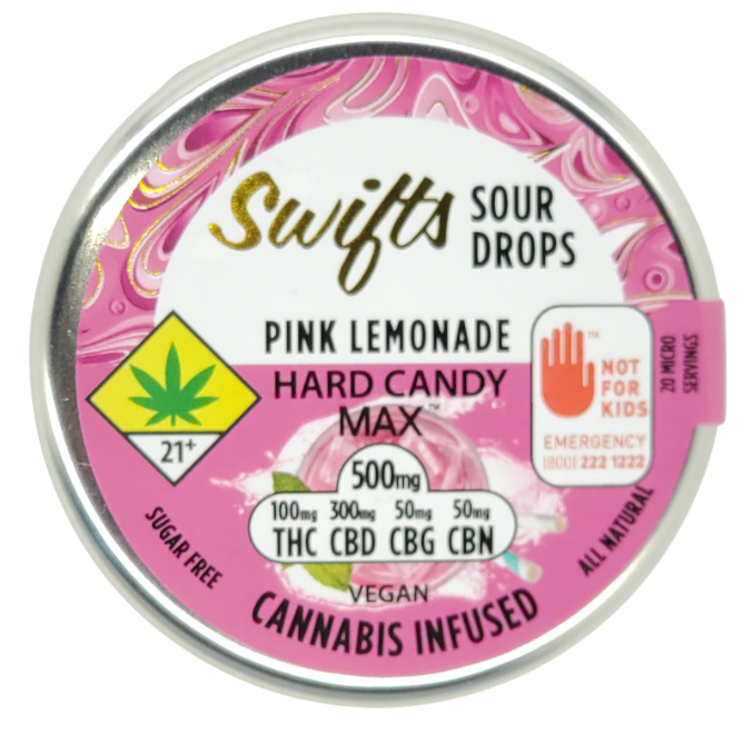 Photograph of product: Swifts Sours Pink Lemonade Max 100mg