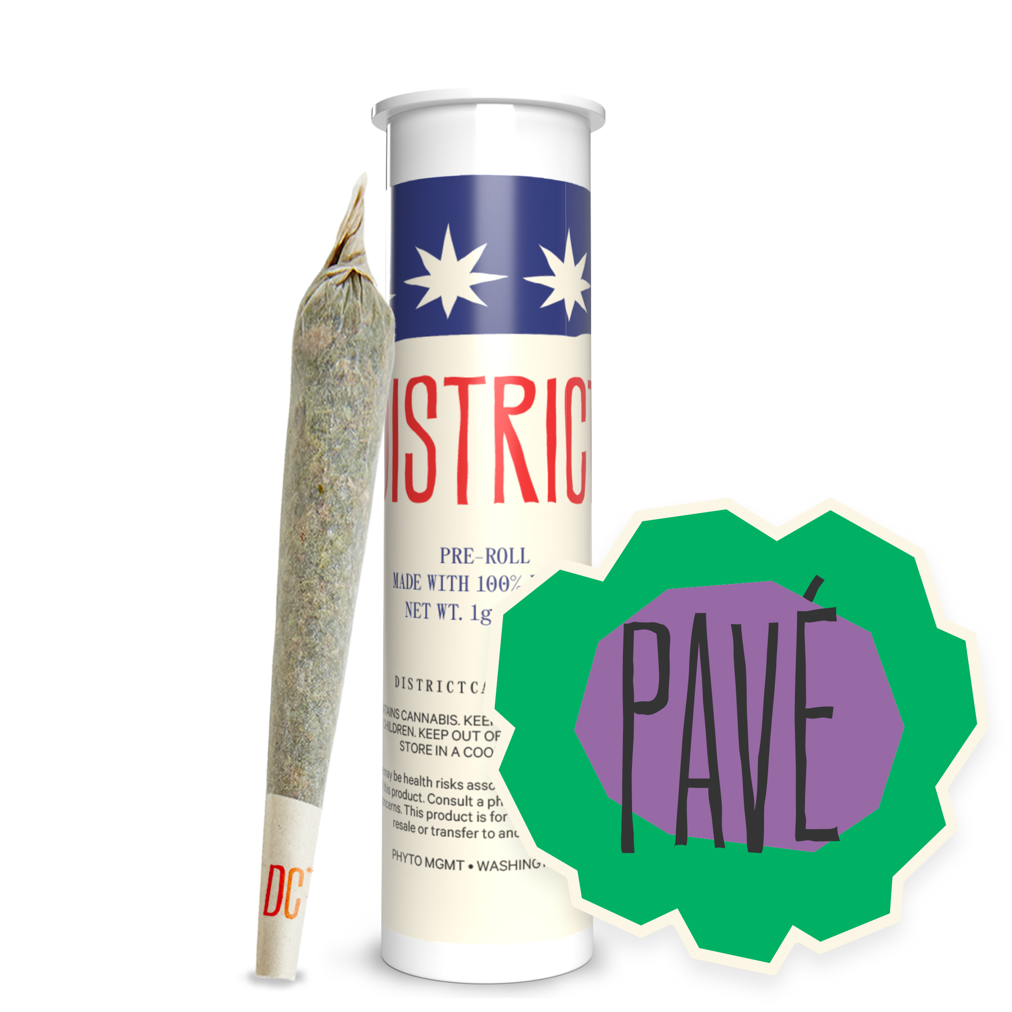 Photograph of product: District Oui'd | Pave | Pre-Roll | 1g