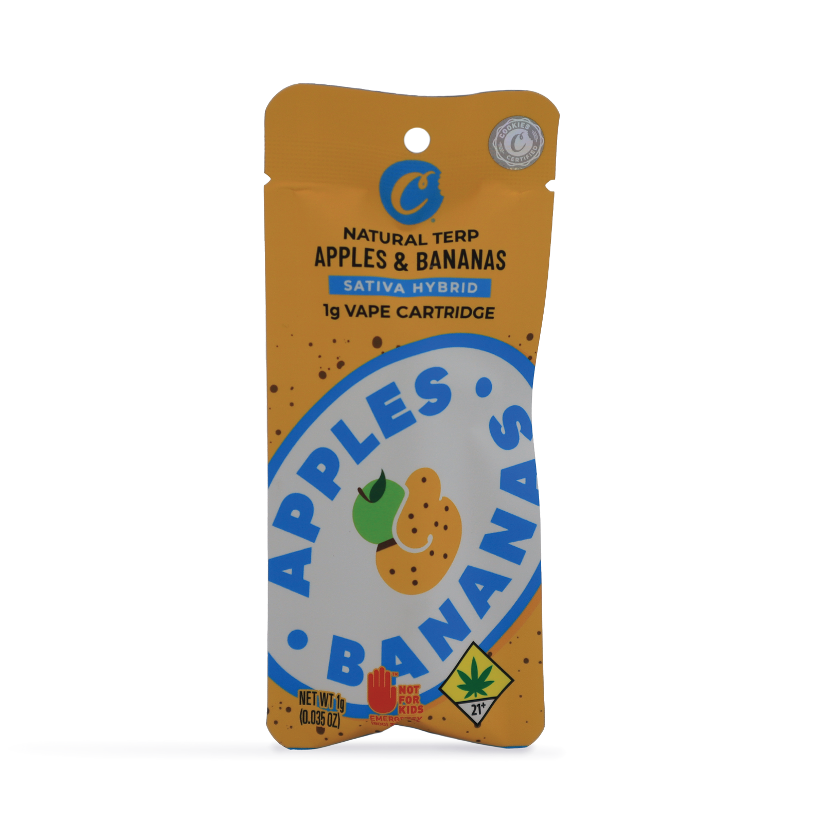 Photograph of product: Apples & Bananas Natural Terps Cartridge | 1g