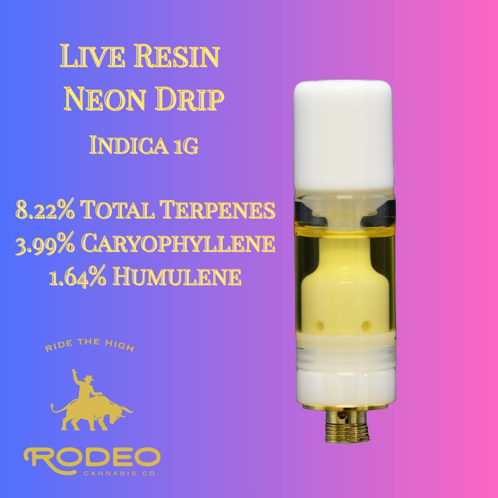 Photograph of product: Rodeo Vape 1g Neon Drip
