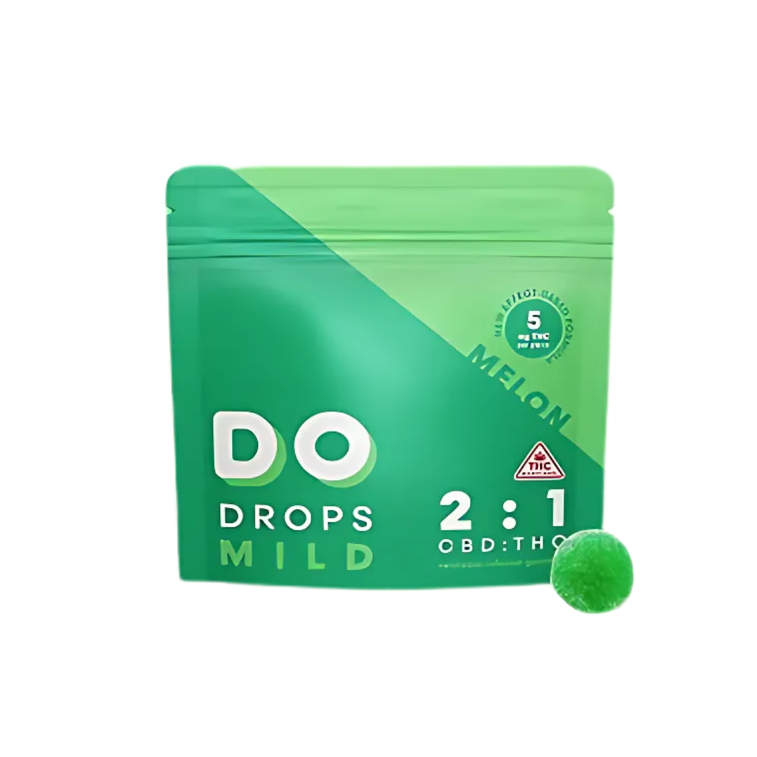 Photograph of product: Do Drops | Mild Melon 1:2 TH-oui:CBD Gummies 10pk | 50mg
