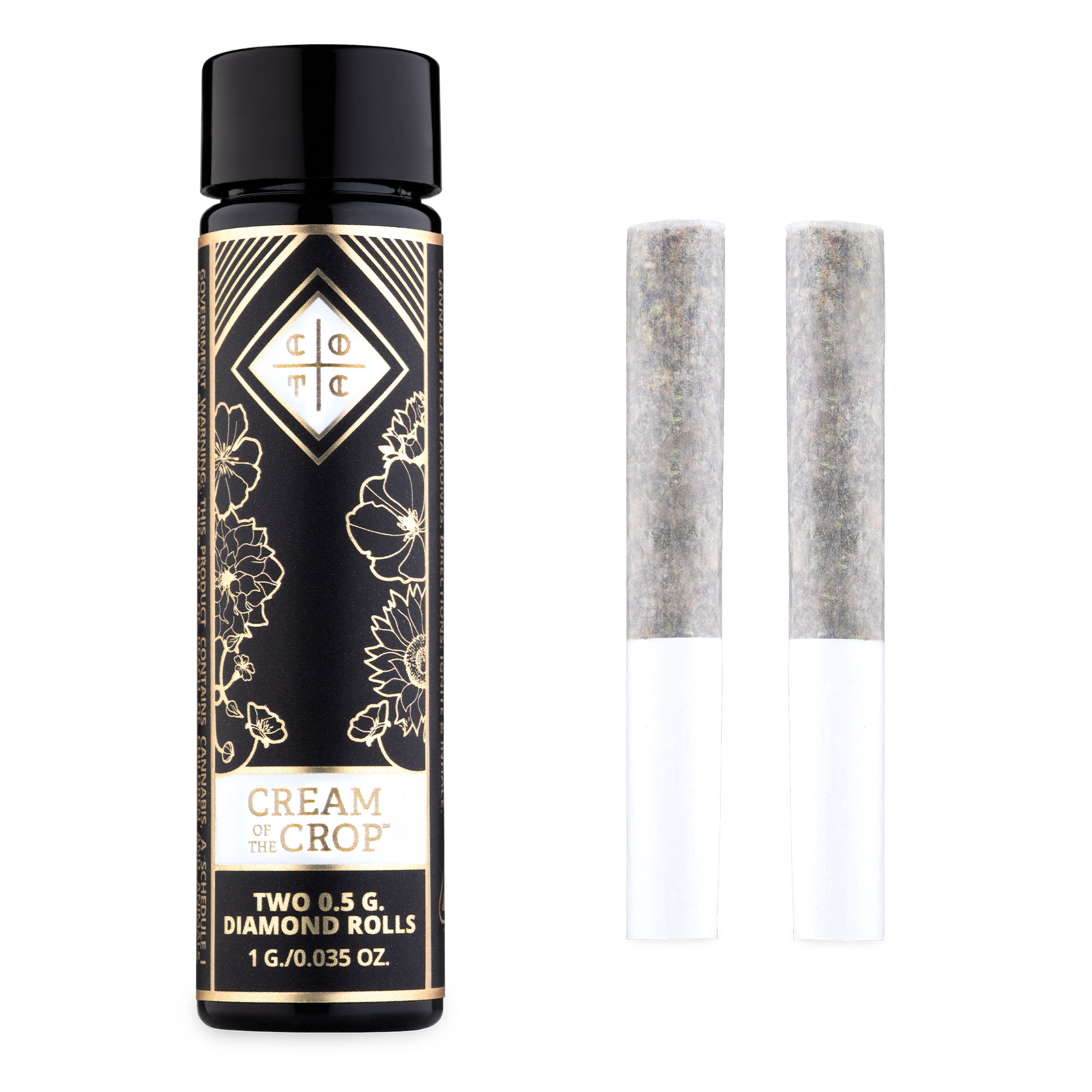 Photograph of product: MOROCCAN PEACHES X CHEM 91 2PK DIAMOND INFUSED PREROLLS