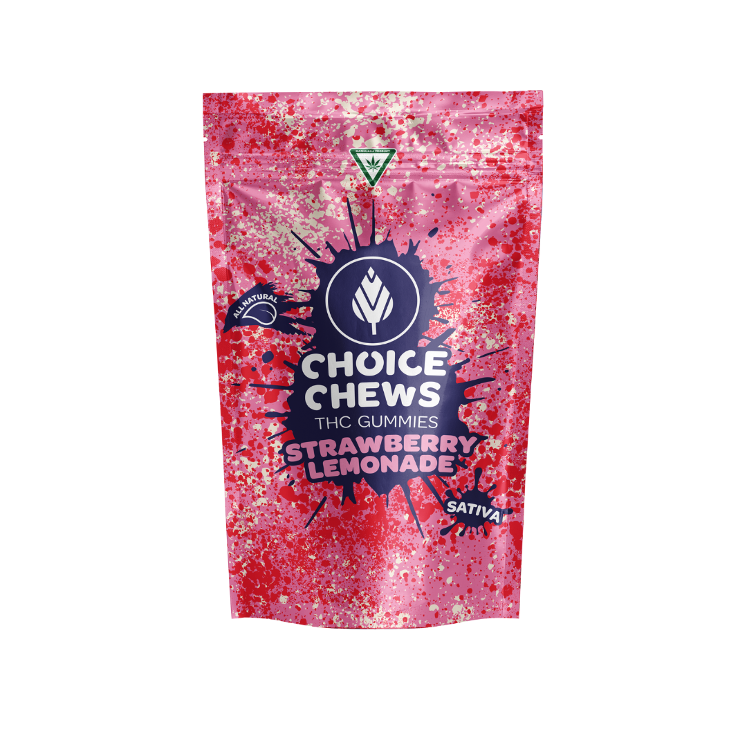 Photograph of product: Choice | Super Sour Strawberry Lemonade Gummies | 10x20mg | 200mg