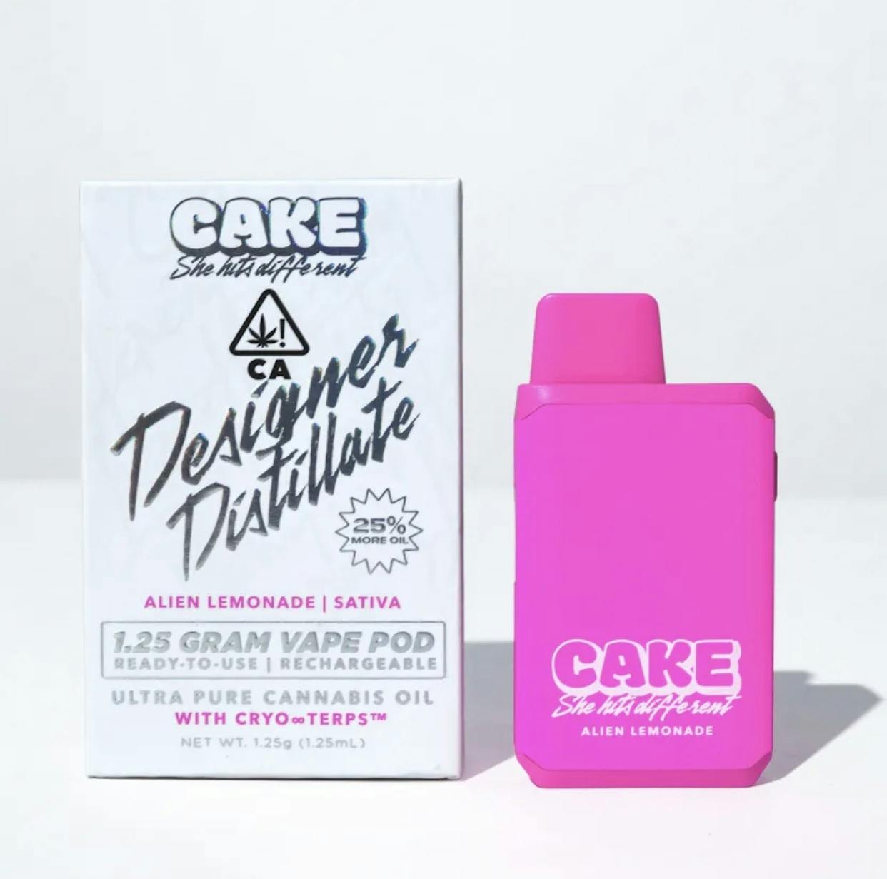 Photograph of product: 1.25 Cake Dispo- Alien Lemonade $35