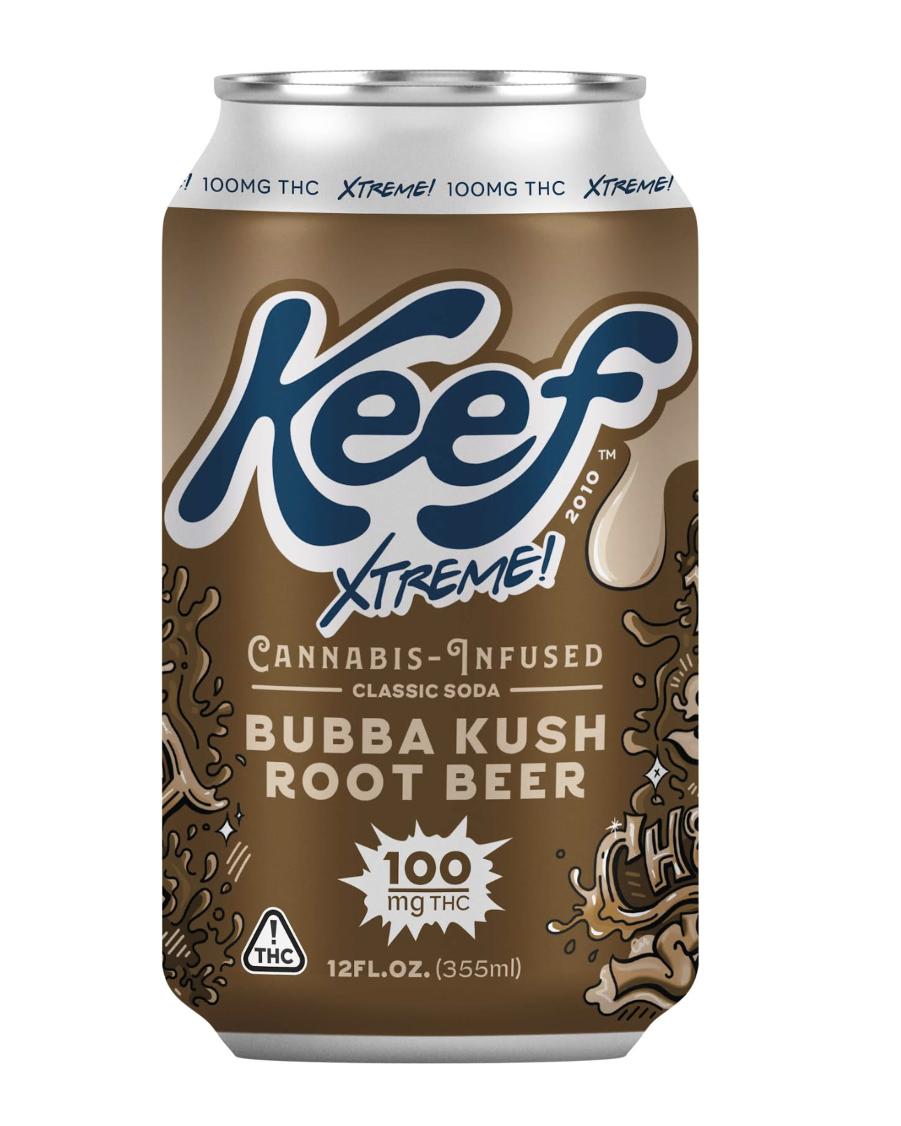 Photograph of product: Keef Soda 100mg Beverage - Bubba Kush Root Beer