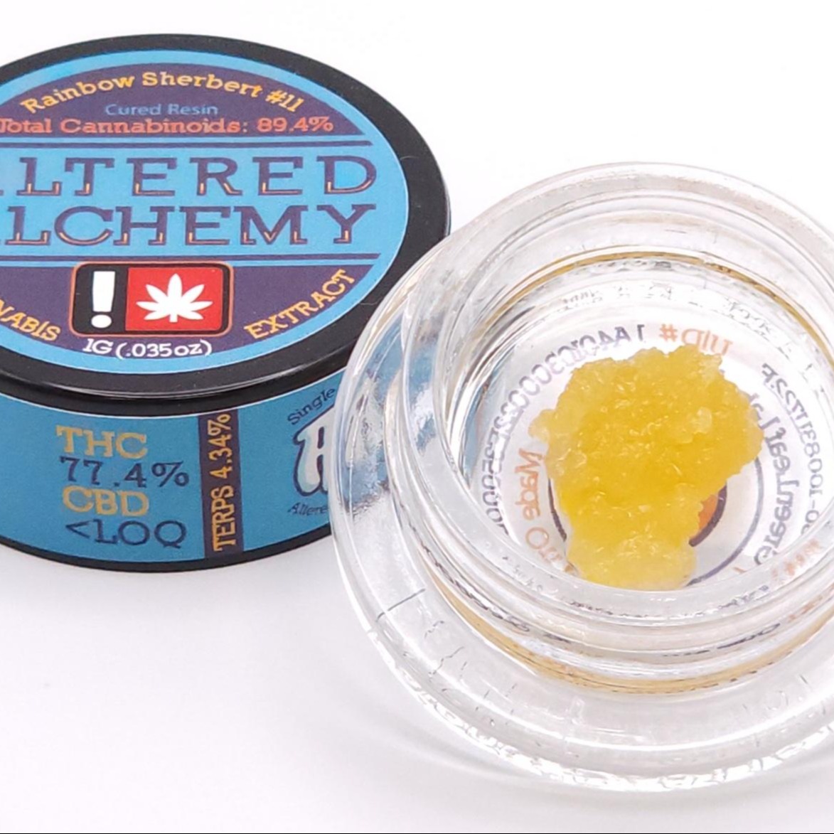 Photograph of product: Altered Alchemy > Cured Resin > Rainbow Sherbert #11