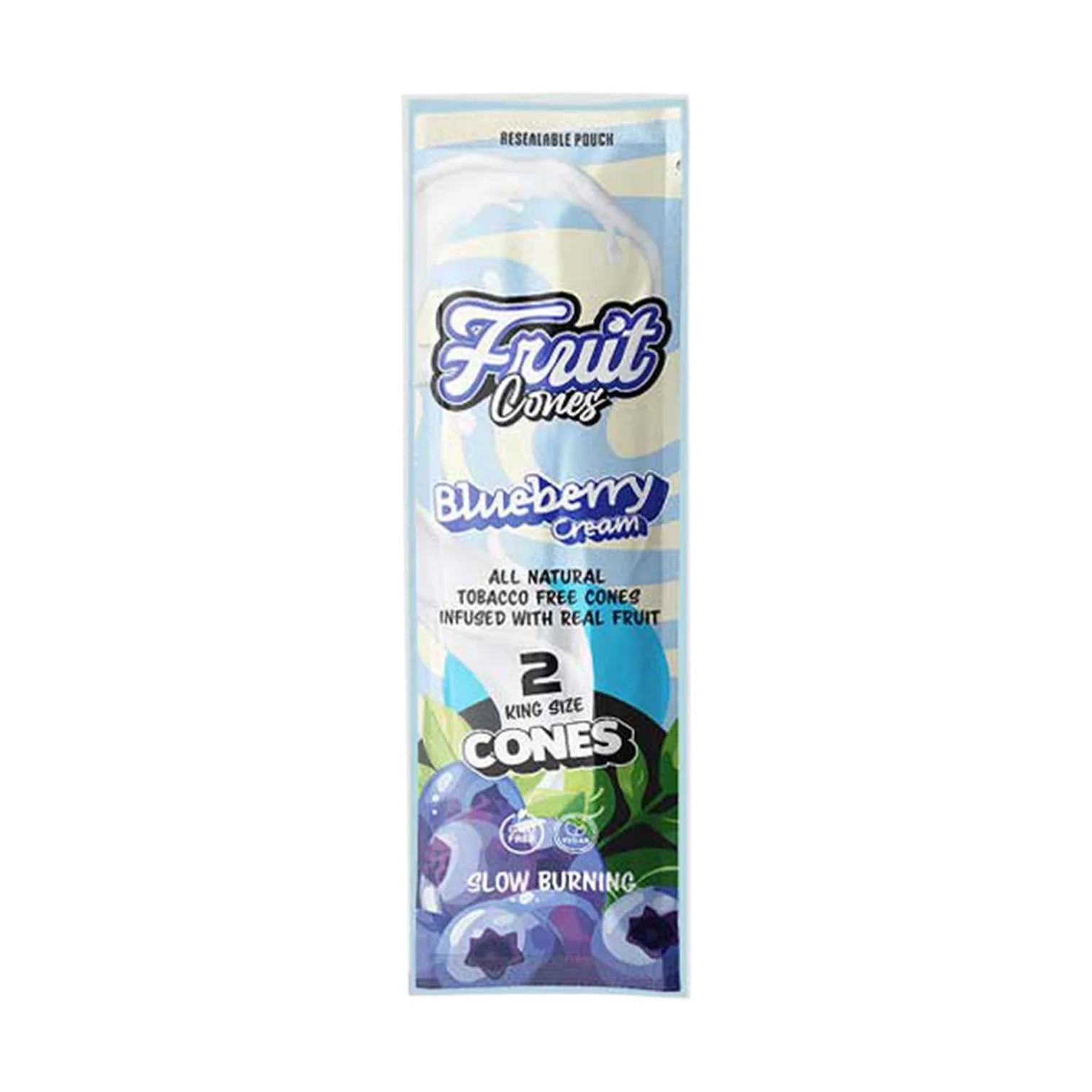 Photograph of Product: Fruit Cuts Natural Pulp Cones King Size - Blueberry Cream