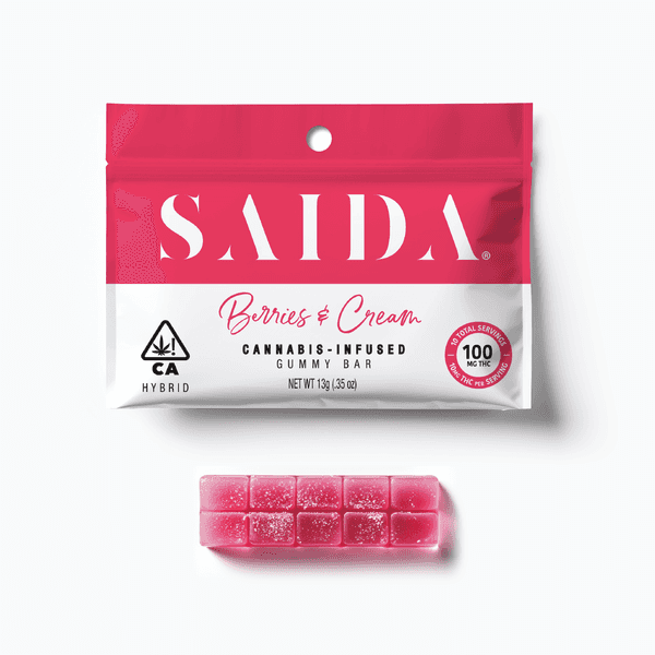 Photograph of product: Berries & Cream [H] | 100MG Single Gummy | Saida