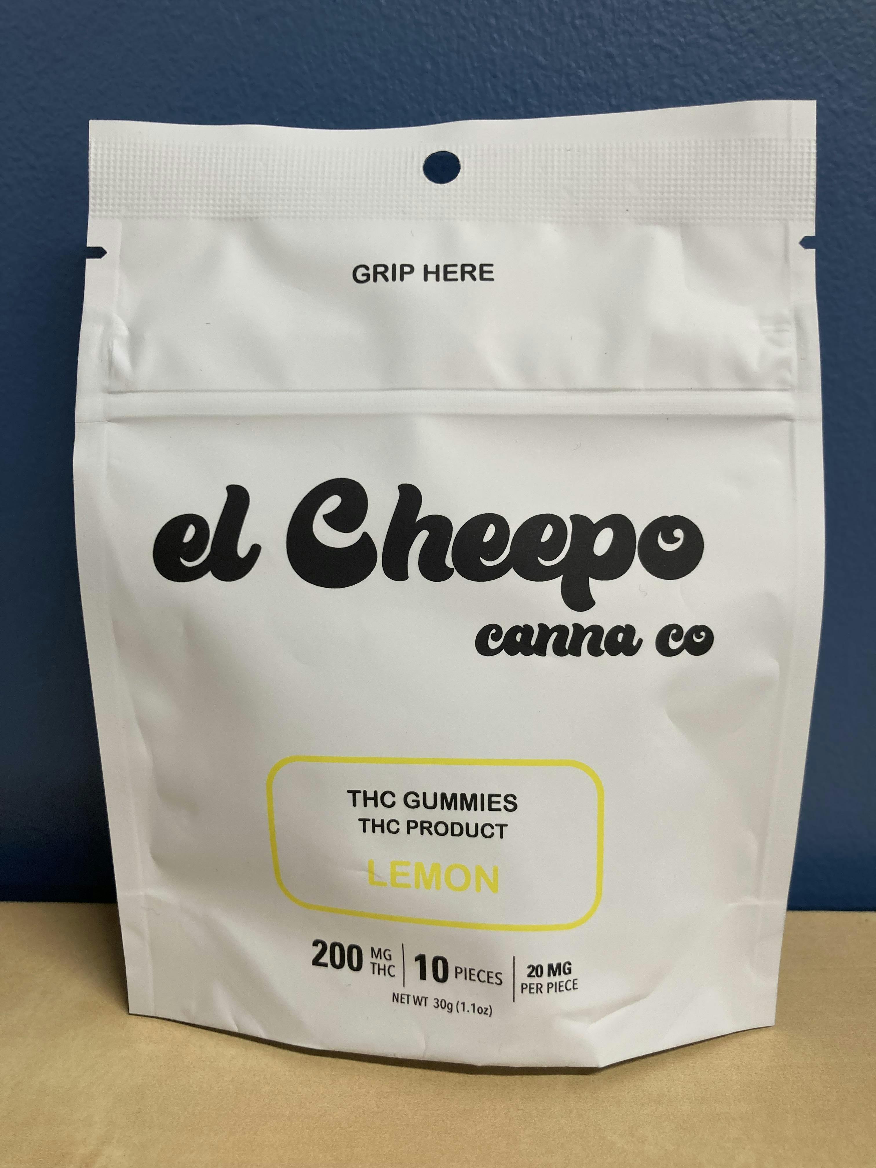Photograph of product: El Cheepo Lemon 200MG Gummies
