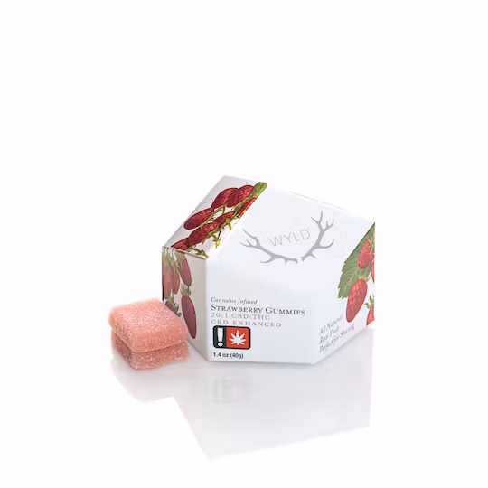 Photograph of product: Wyld - Gummies - 10mg - 1:20 TH-oui/CBD - Strawberry - Hybrid