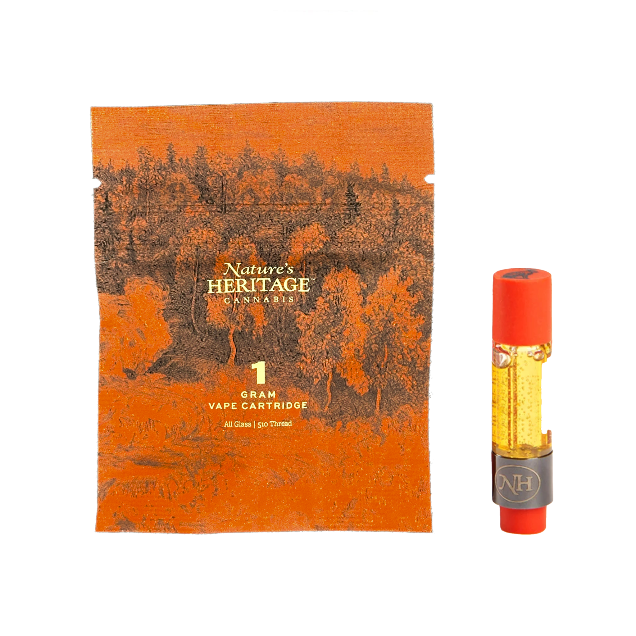 Photograph of product: Live Resin Cartridge | Nature's Heritage | Buckner [3.62 Terps]