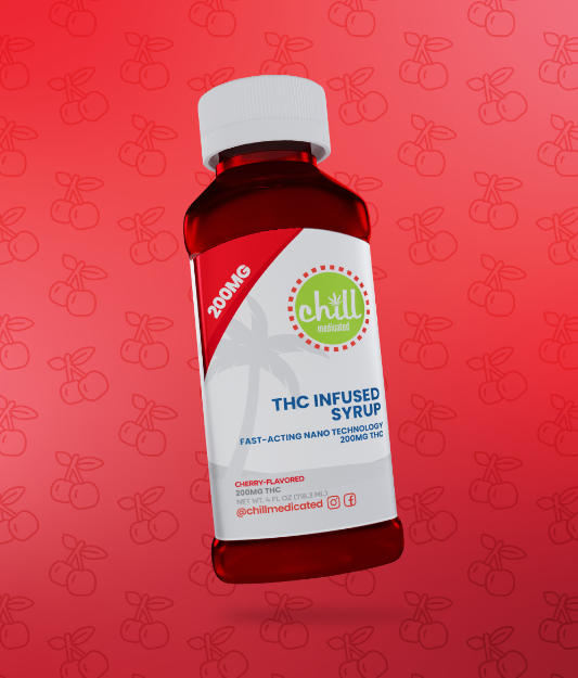 Photograph of product: Chill Medicated - Cherry Syrup 200 mg