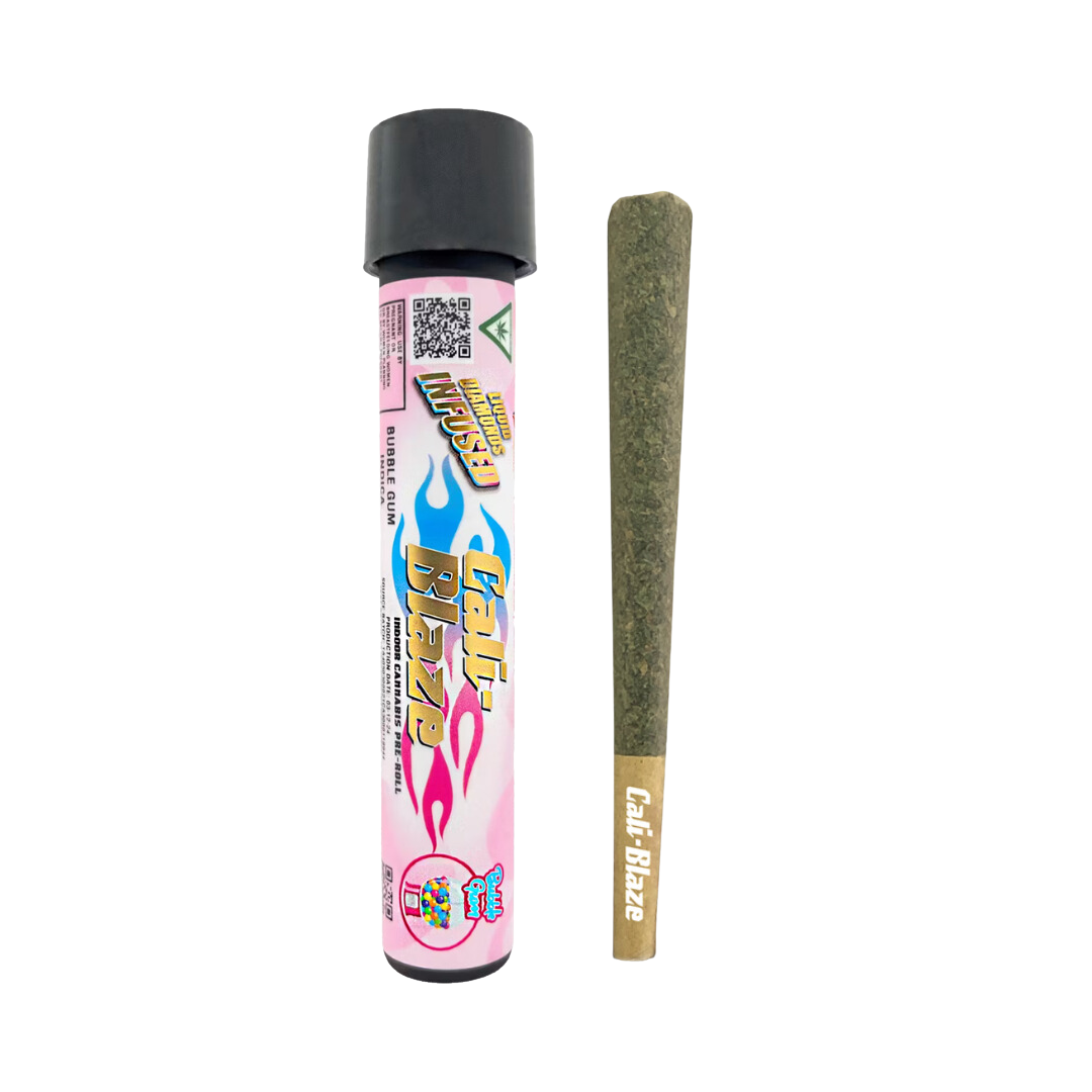 Photograph of product: Cali Blaze - Bubble Gum - Infused Pre-Roll