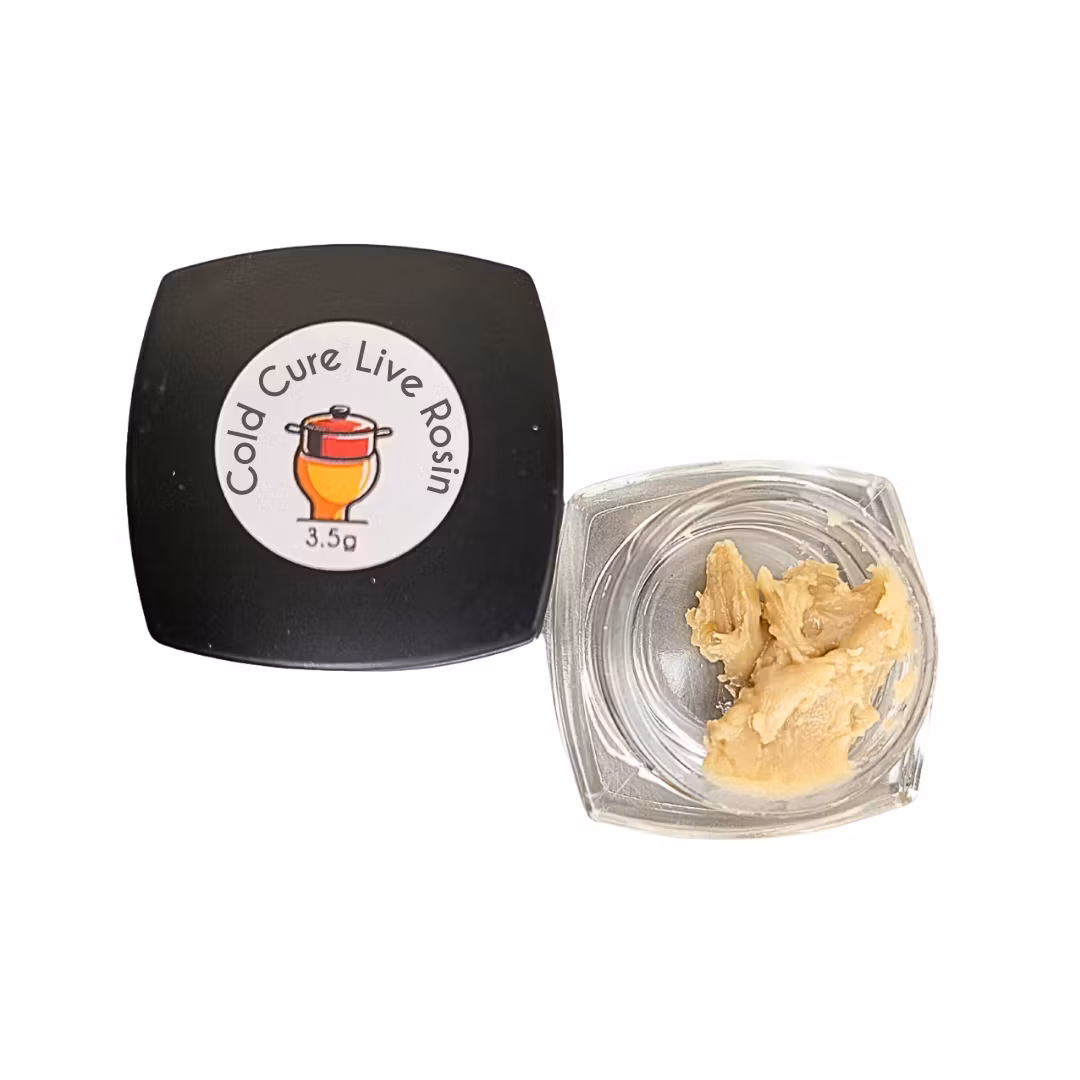 Photograph of Product: Pot & Head | Cold Cure Live Rosin Orange Kush Mints