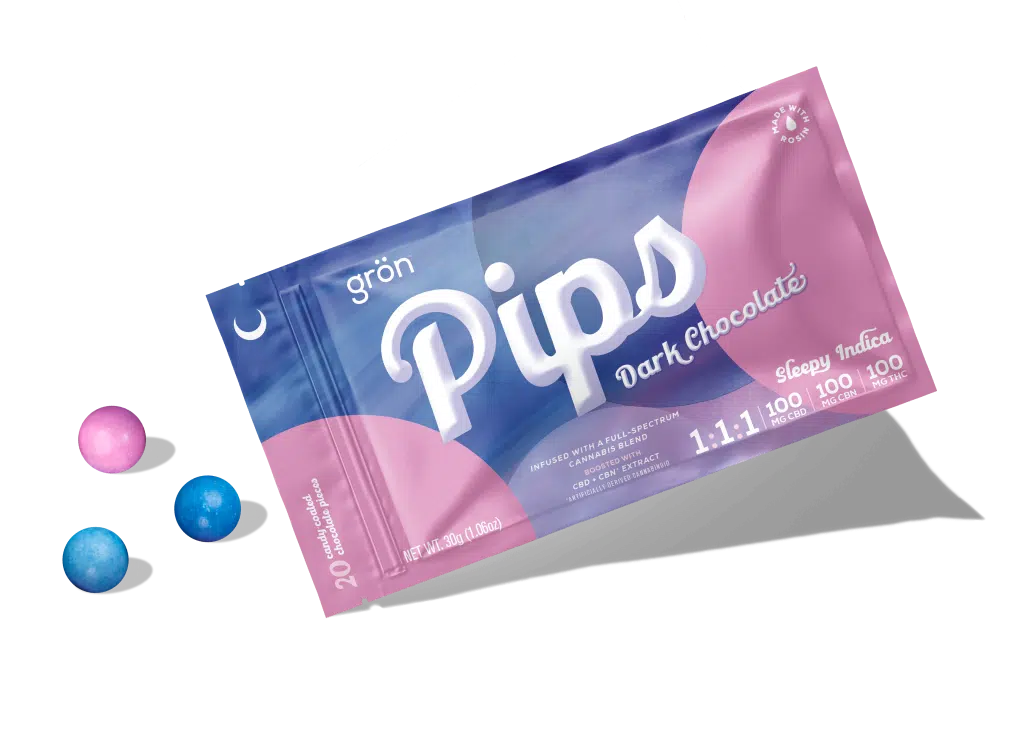 Photograph of product: Dark Chocolate 1:1:1 CBD:CBN:TH-oui Pips