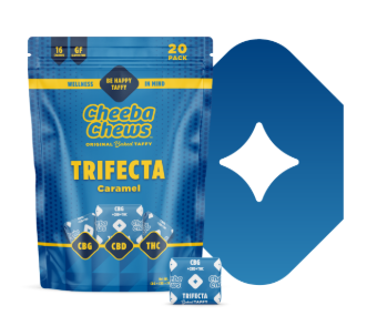 Photograph of product: CHEEBA CHEWS - Trifecta Caramel (H) 100mg 20pk Taffy