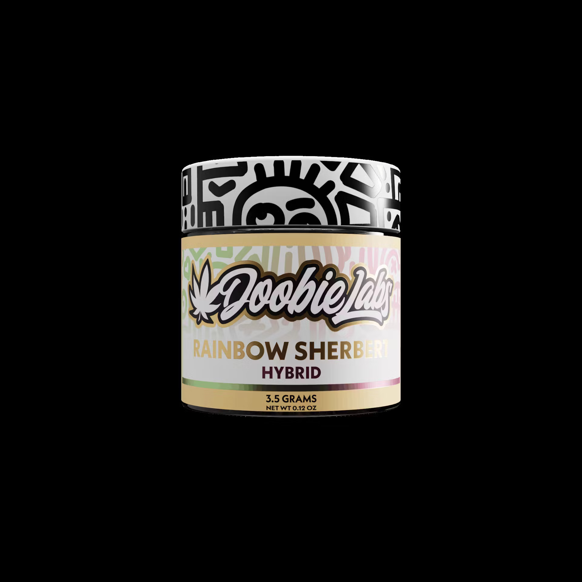 Photograph of product: Doobie Labs - Rainbow Sherbert - 3.5g Flower