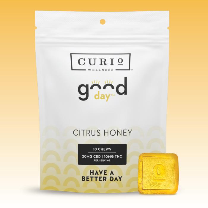 Photograph of product: Good Day Citrus Honey 2:1 | CBD:TH-oui | 100mg | Gummy | Curio