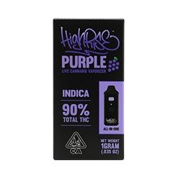 Photograph of product: High Rise AIO Vape Purple 1g - 