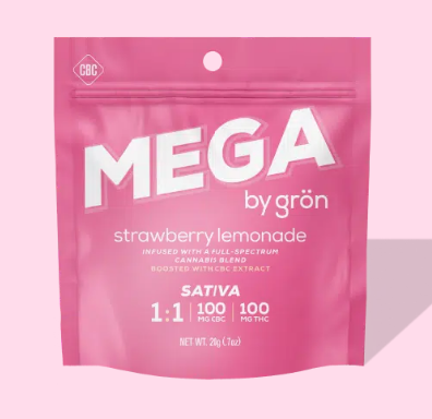 Photograph of product: Gron - Mega Pearl Gummies Strawberry Lemonade 1:1 - 100mg TH-oui