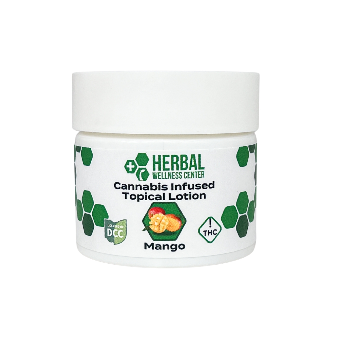 Photograph of product: Herbal Wellness Center - 1:1 CBD Mango Topical Lotion - 1000mg
