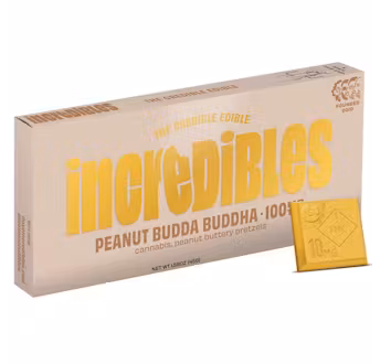 Photograph of product: Incredibles | Peanut Butter Buddha Chocolate Bar 100mg