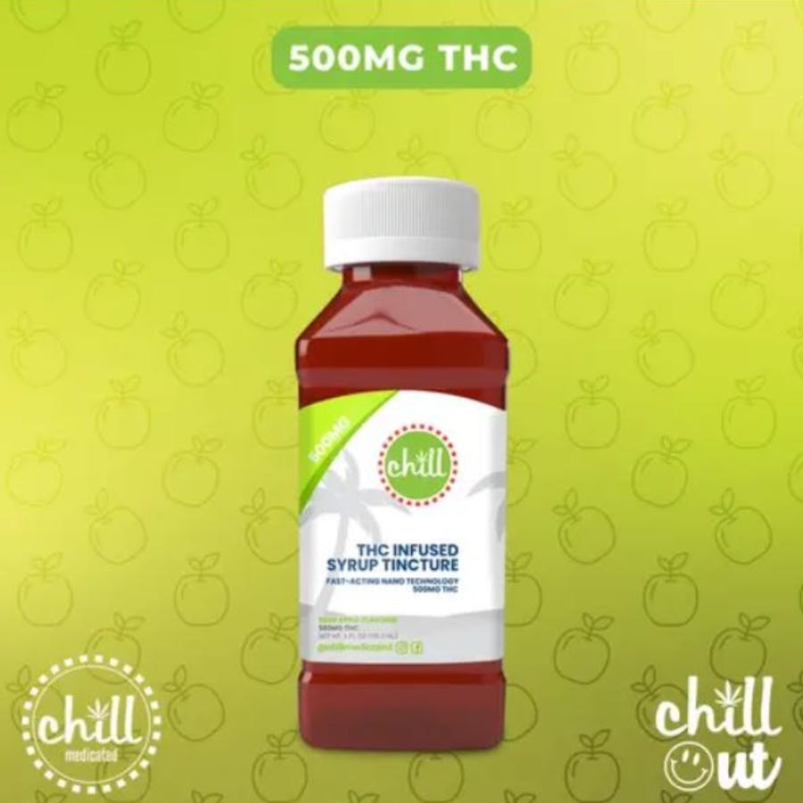 Photograph of Product: Chill Sour Apple Syrup Tincture 500mg