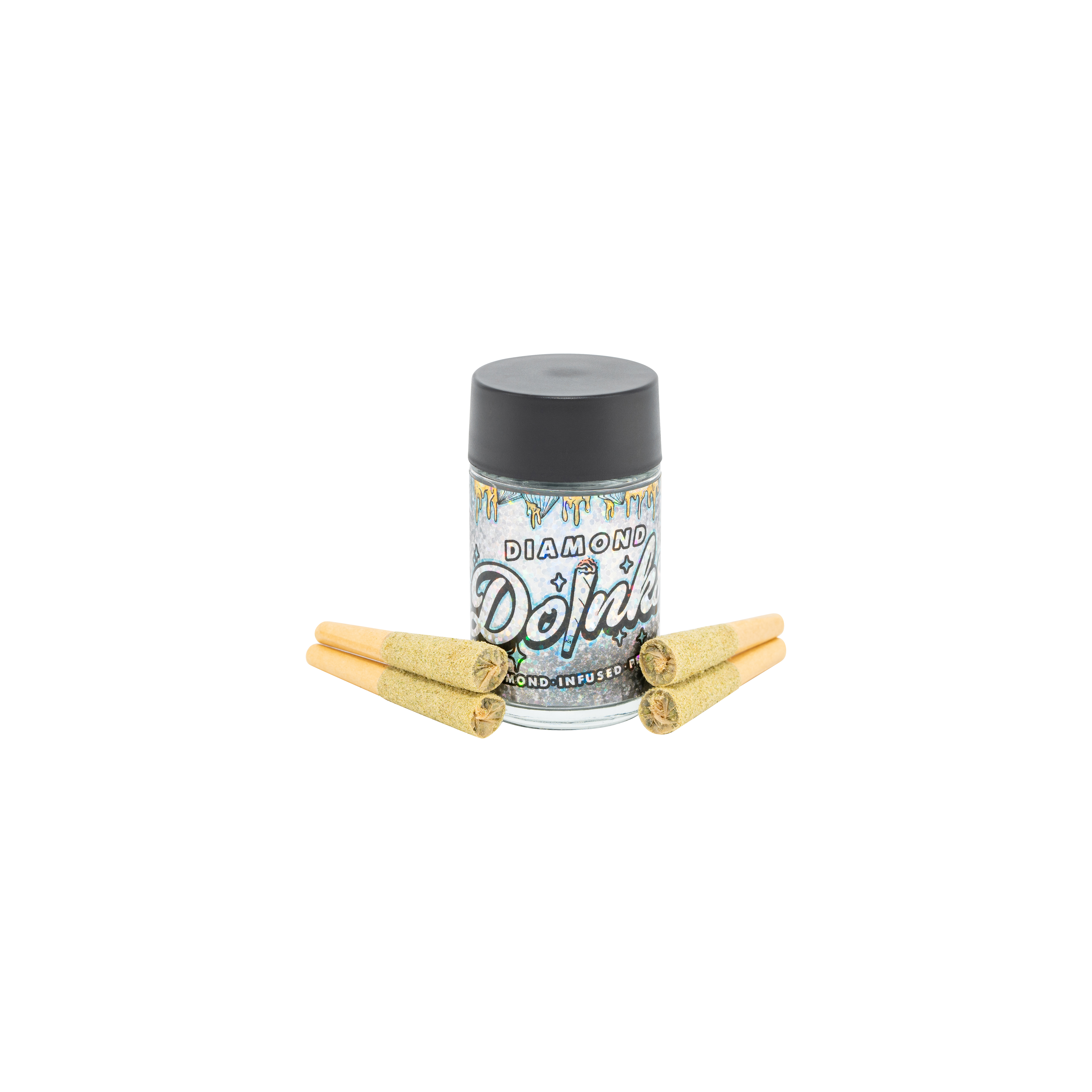 Photograph of Product: Doinks Diamonds Live Resin Infused Pre-roll 4-pk 2g