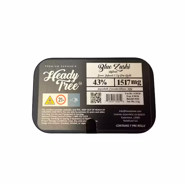 Photograph of product: Heady Tree - Blue Zushi - 7pk Infused Joint