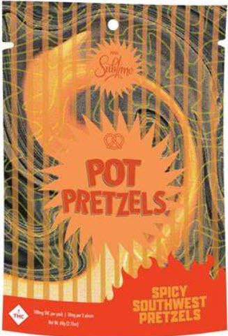 Photograph of product: SUBLIME - Pot Pretzels 60g - Spicy Southwest - 100MG