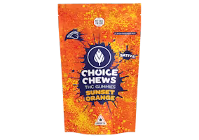 Photograph of product: Choice Chews - Sunset Orange Gummies (Oui'd) - 100mg