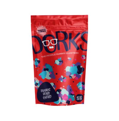 Photograph of product: CHOICE DORKS | Edibles | Gummy Clusters |  Berry Cherry  | 200mg