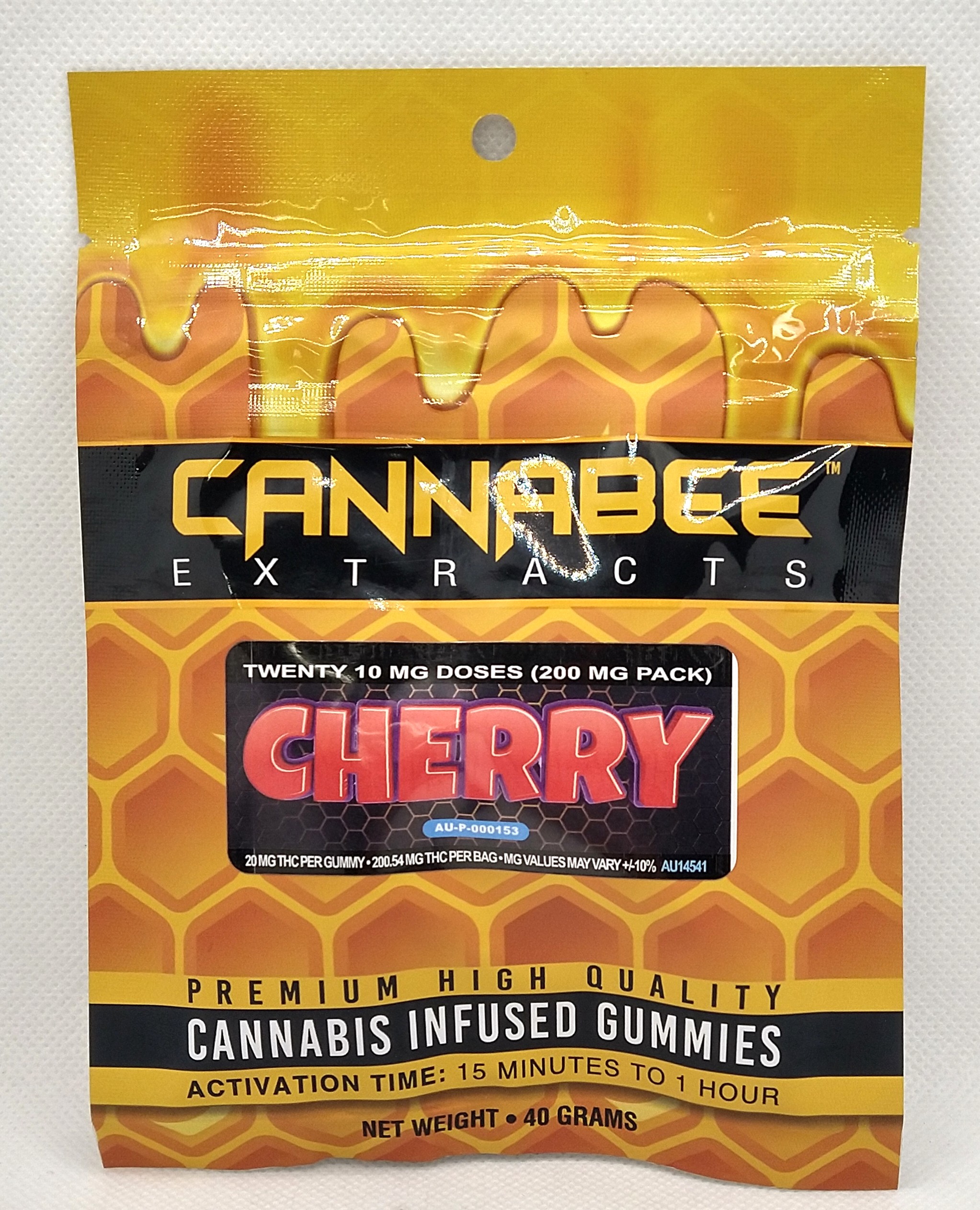 Photograph of product: Canna Bee | Cherry | Full Spectrum Infused Edibles | 200mg | Hybrid