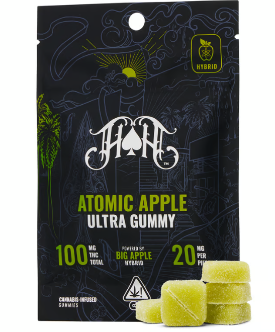 Photograph of product: Heavy Hitters | Atomic Apple | 5 Pack | Edible | 100mg | H31