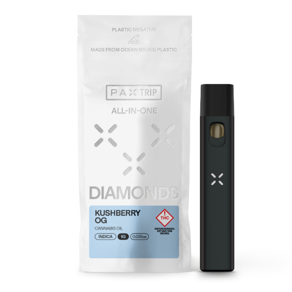 Photograph of product: PAX Trip Kushberry OG Oui'd Live Resin All-in-One 1000mg