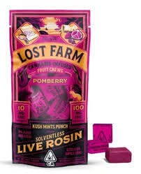 Photograph of product: LostFarms - Pomberry x Kush Mints Punch Rosin 100mg Chews